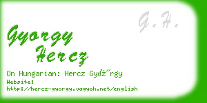 gyorgy hercz business card